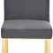 Opal Dining Chair 737 Set of 2 in Grey Velvet Fabric by Meridian