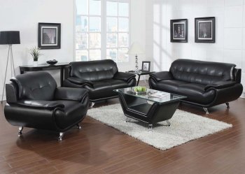 50135 Zahar Sofa in Black Bonded Leather by Acme w/Options [AMS-50135 Zahar]