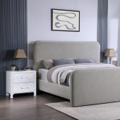 Wren Upholstered Bed 302052 in Gray Fabric by Coaster