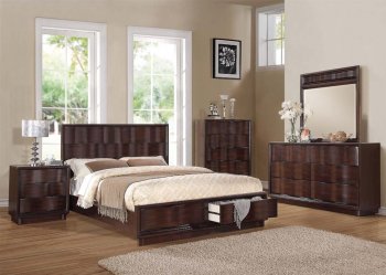 20520 Travell Bedroom in Walnut by Acme w/Options [AMBS-20520 Travell]