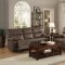 Nell Motion Sofa 8330 in Brown by Homelegance w/Options