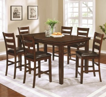 Maxwell Counter Height Dining Set 5Pc 107038 by Coaster in Brown [CRDS-107038 Maxwell]