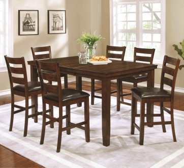 Maxwell Counter Height Dining Set 5Pc 107038 by Coaster in Brown