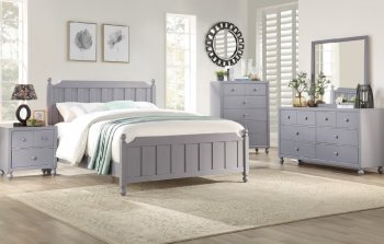 Wellsummer Bedroom Set 5Pc 1803GY in Gray by Homelegance [HEBS-1803GY-Wellsummer Set]