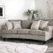 Pierpont Sofa SM8012 in Gray Burlap Weave Fabric w/Options