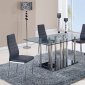 D368DT Dining Set 5Pc w/140DC Black Chairs by Global Furniture