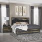 Ebony Bedroom Set 5Pc in Matte Black by Global w/Options