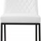 Bryce Dining Chair 918 Set of 2 in White Faux Leather -Meridian