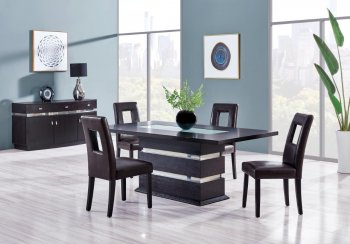 DG072DT Dining Table in Wenge by Global with Optional Chairs [GFDS-DG072DT-DG072DC-BR]