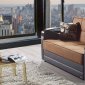 Etro Prime Loveseat Sleeper in Terra Cotta Fabric by Mobista