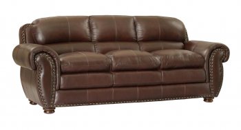 1523 Mauro Sofa & Loveseat by Leather Italia w/Options [LIS-1523 Mauro]