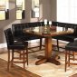 Medium Brown Cherry Dinette w/Square Marble-Like Table Top