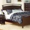 Cherry Finish Contemporary Bed w/Optional Casegoods