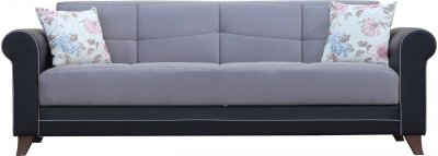 Enjoy Sofa Bed in Gray Fabric by Casamode w/Options