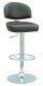 Brown & Chrome Set of 2 Swivel Barstools w/Metal Footrest