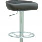 Brown & Chrome Set of 2 Swivel Barstools w/Metal Footrest