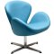 Wing Leather Swivel Lounge Chair Choice of Color by Modway