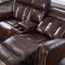 U2101B Motion Sofa Chocolate Bonded Leather by Global w/Options