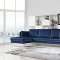 Anchusa Sectional Sofa 1464 in Blue Fabric by VIG w/Metal Legs