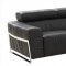 Nalah Sofa & Loveseat Set in Black Leather by Whiteline