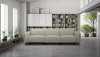 Hudson Power Motion Extended Sofa Smoke Leather by Beverly Hills