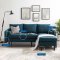 Revive Sectional Sofa in Azure Fabric by Modway