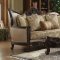 Devayne Sofa 50685 Dark Walnut & Gold Fabric by Acme w/Options