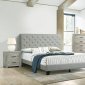 F9538 5Pc Bedroom Set in Light Gray Fabric by Poundex w/Options