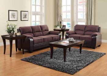 Ellie 9727 Sofa by Homelegance in Dark Brown w/Options [HES-9727 Ellie]