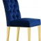 Capri Dining Chair 716 Set of 2 Navy Velvet Fabric by Meridian