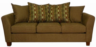 Chestnut Fabric Modern Loveseat and Sofa Set w/Options