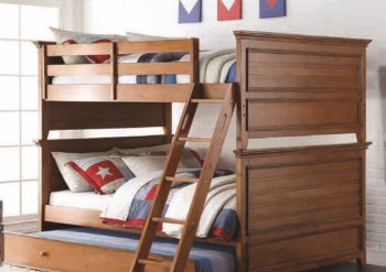 Lacey II 37675 Bunk Bed in Cherry Oak by Acme w/Option [AMKB-37675-Lacey-II]