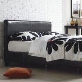 5793 Kai Bed by Homelegance in Dark Brown Vinyl