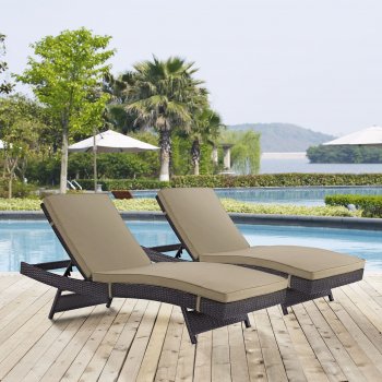 Convene Outdoor Patio Chaise Set of 2 Choice of Color - Modway [MWOUT-EEI-2428-Convene]