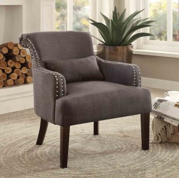 Reedley Accent Chair 1235CH in Chocolate Fabric by Homelegance [HECC-1235CH Reedley]