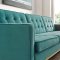 Loft Sofa in Teal Velvet Fabric by Modway w/Options