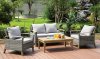 Monica Outdoor Patio Set CM-OS2586 in Gray Wicker w/Options