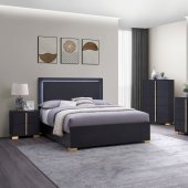 Marceline Bedroom Set 5Pc 222831 in Black by Coaster