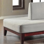 57174 Edith Lounge Bench in Light Gray Linen Fabric by Acme