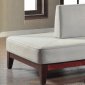 57174 Edith Lounge Bench in Light Gray Linen Fabric by Acme