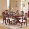 Mahogany Color High Gloss Finish Modern Dining Set