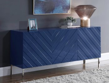 Collette Buffet 309 in Navy Blue Lacquer by Meridian [MRBU-309 Collette]