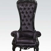 59141 Raven Accent Chair in Black Fabric by Acme