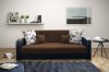 Samantha Sofa Bed in Brown by Skyler Design w/Options