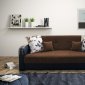 Samantha Sofa Bed in Brown by Skyler Design w/Options