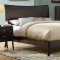 Espresso Finish Modern Bedroom w/Optional Case Goods