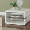 703268 Coffee Table 3Pc Set in Glossy White by Coaster