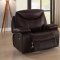 Verkin Recliner Sofa 8258 in Dark Brown by Homelegance w/Options