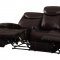 Verkin Recliner Sofa 8258 in Dark Brown by Homelegance w/Options