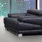 Melody Sofa & Loveseat in Black Leather w/Options by Whiteline